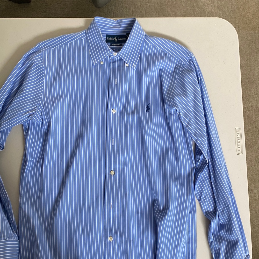 Size 15 M Classic fit Mens Ralph Lauren Oxford button down